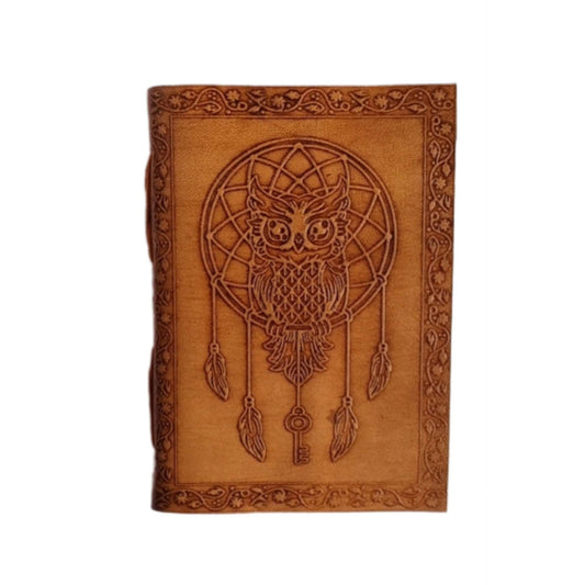 Vintage Handmade Genuine Leather Journal | Premium Antique button Closure | 200 Handmade White Pages -1