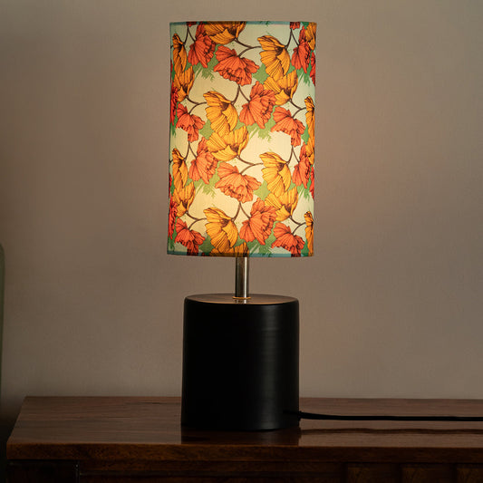 'Autumn Glow' Decorative Table Lamp In Metal (44.5 Cm, Without Bulb, Handcrafted)