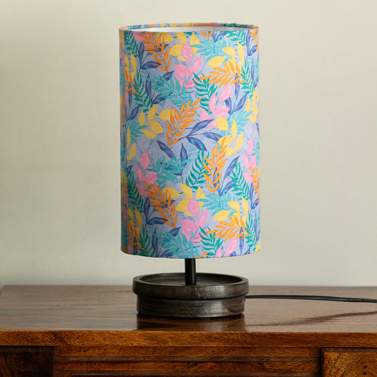 'Frond' Decorative Table Lamp In Mango Wood (33.8 Cm, Without Bulb, Handcrafted)