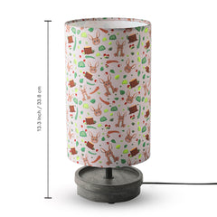 'Rabbit & Grove' Decorative Table Lamp In Mango Wood (33.8 Cm, Without Bulb, Handcrafted)