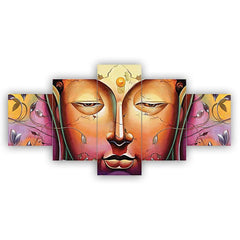 Set of Five MDF Framed 3D Wall Painting for Home Decoration, Big Size Painting for Living Room, Bedroom (24x50 inches)DR 48