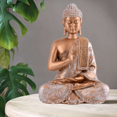 Gautam Buddha Statue Showpiece Idol Figurine for Feng Sui, Vastu, Home Decor, Office, Diwali, Gifting, Living Room, Bedroom, Study Table -27