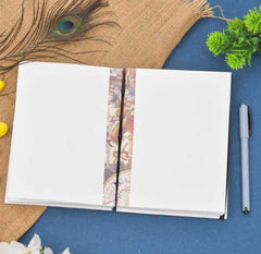 Handmade Printed Cardboard Journal Diary with Buckle Lock Unruled 200 Pages Notepad Personal Diaries for Men and Women -1