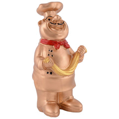 Resin Showpiece Cute Chef Figurine Miniature Statue Ornaments Welcome Board Table Dcor For Kitchen Decoration items for Restaurant