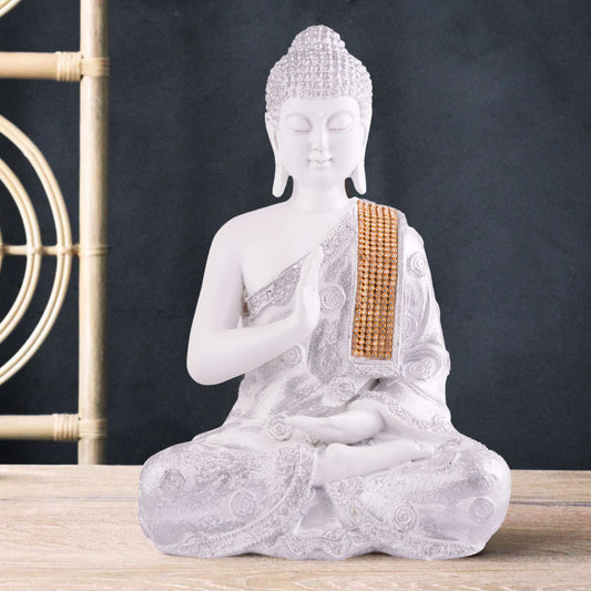 Gautam Buddha Statue Showpiece Idol Figurine for Feng Sui, Vastu, Home Decor, Office, Diwali, Gifting, Living Room, Bedroom, Study Table -27