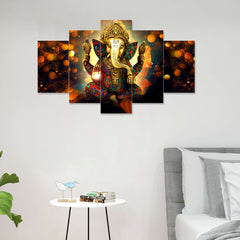 Set of Five MDF Framed 3D Wall Painting for Home Decoration, Big Size Painting for Living Room, Bedroom (17x30 inches)WE 1