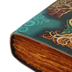 Genuine Leather Diary | Vintage Handmade Leather Journal | Premium Antique String Closure | 200 Handmade Deckle Edge Antique Pages -1