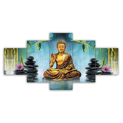 Set of Five MDF Framed 3D Wall Painting for Home Decoration, Big Size Painting for Living Room, Bedroom (17x30 inches)WE 1