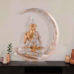 Gautam Buddha Statue Showpiece Idol Figurine for Feng Sui, Vastu, Home Decor, Office, Diwali, Gifting, Living Room, Bedroom, Study Table -27