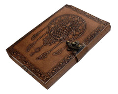 Leather Journal Diary with Premium Antique String Closure vintage Journal handmade 200 pages white unruled|travel Diary|personal journal -9