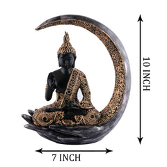 Gautam Buddha Statue Showpiece Idol Figurine for Feng Sui, Vastu, Home Decor, Office, Diwali, Gifting, Living Room, Bedroom, Study Table -27