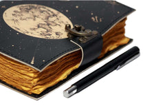 Genuine Leather Diary | Vintage Handmade Leather Journal | Premium Antique String Closure | 200 Handmade Deckle Edge Antique Pages -1