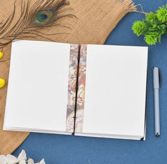 Handmade Printed Cardboard Journal Diary with Buckle Lock Unruled 200 Pages Notepad Personal Diaries for Men and Women -1