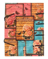 Handmade Printed Cardboard Journal Diary with Buckle Lock Unruled 200 Pages Notepad Personal Diaries for Men and Women -1