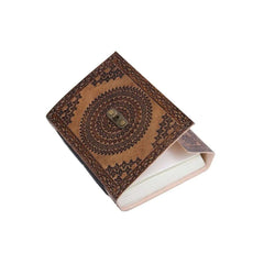 Leather Journal Diary with Premium Antique String Closure vintage Journal handmade 200 pages white unruled|travel Diary|personal journal -9