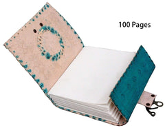 Leather Journal Diary with Premium Antique String Closure vintage Journal handmade 200 pages white unruled|travel Diary|personal journal -9