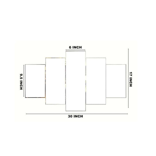 Set of Five MDF Framed 3D Wall Painting for Home Decoration, Big Size Painting for Living Room, Bedroom (17x30 inches)WE 1