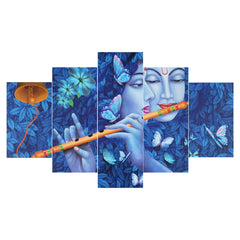 Set of Five MDF Framed 3D Wall Painting for Home Decoration, Big Size Painting for Living Room, Bedroom (24x50 inches)DR 48