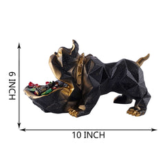 Decoration Cool Bear Showpiece for Home Shelves Decor Item, Home Kitchen Decor,Office Decor,Resin, Multifunctional,Phone,Wallets-Unique Shelf & Tabletop Decoration (Grey)