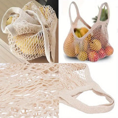 1 Pc Boho Mesh Net Bag – Lightweight & Stylish Grocery Tote