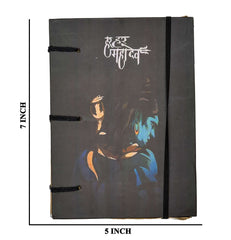 Handmade Printed Cardboard Journal Diary with Buckle Lock Unruled 200 Pages Notepad Personal Diaries for Men and Women -1