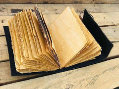 Genuine Leather Diary | Vintage Handmade Leather Journal | Premium Antique String Closure | 200 Handmade Deckle Edge Antique Pages -1