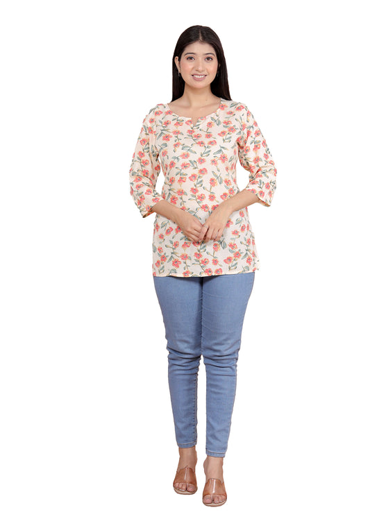 Women's Short Kurti Tops for Jeans | Stylish Rayon Kurta for Girls | Trendy Ethnic Short Kurta for Daily & Office Wear PR26