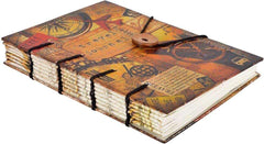 Handmade Printed Cardboard Journal Diary with Buckle Lock Unruled 200 Pages Notepad Personal Diaries for Men and Women -1