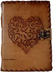Leather Journal Diary with metal lock vintage Journal handmade 200 pages white unruled|travel Diary|personal journal -1