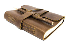 Leather Journal Diary with Premium Antique String Closure vintage Journal handmade 200 pages white unruled|travel Diary|personal journal -9