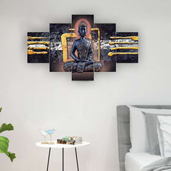 Set of Five MDF Framed 3D Wall Painting for Home Decoration, Big Size Painting for Living Room, Bedroom (17x30 inches)WE 1