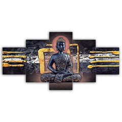 Set of Five MDF Framed 3D Wall Painting for Home Decoration, Big Size Painting for Living Room, Bedroom (17x30 inches)WE 1