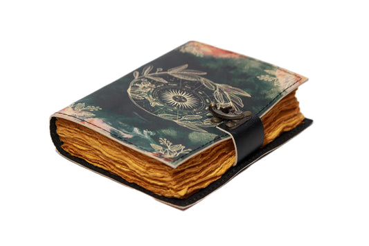 Genuine Leather Diary | Vintage Handmade Leather Journal | Premium Antique String Closure | 200 Handmade Deckle Edge Antique Pages -1