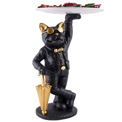 Cool Taddy Bear Showpiece for Home Decorative Showpiece | Taddy Bear with Paltter Statue for Home Decor Showpiece | Home Kitchen Decor | Office Decorative Item (White)