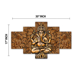 Set of Five MDF Framed 3D Wall Painting for Home Decoration, Big Size Painting for Living Room, Bedroom (17x30 inches)WE 1