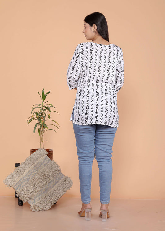 Women's Short Kurti Tops for Jeans | Stylish Rayon Kurta for Girls | Trendy Ethnic Short Kurta for Daily & Office Wear PR38