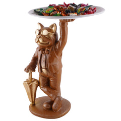 Cool Taddy Bear Showpiece for Home Decorative Showpiece | Taddy Bear with Paltter Statue for Home Decor Showpiece | Home Kitchen Decor | Office Decorative Item (White)