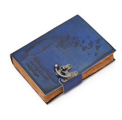 Genuine Leather Diary | Vintage Handmade Leather Journal | Premium Antique String Closure | 200 Handmade Deckle Edge Antique Pages -1
