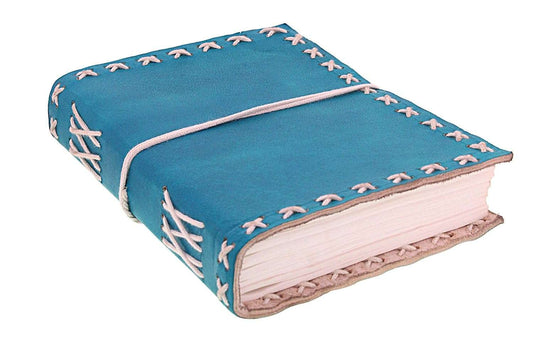 Leather Journal Diary with Premium Antique String Closure vintage Journal handmade 200 pages white unruled|travel Diary|personal journal -9