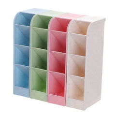 4 Grid Desktop Pen Cum Cosmetic Holder, Pen Holder, 4 Compartment Office Desk Organizer, Stationary & Makeup Brush Organizer