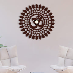 Om with Mandala Pattern Shadow Lamp