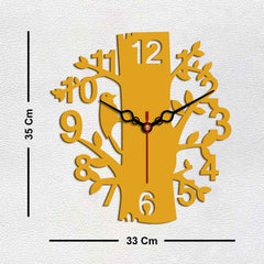 Tree Shape Designer Wooden Wall Clock