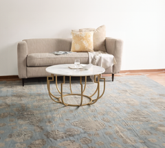 Unique Design White Marble Golden Metal Center Table