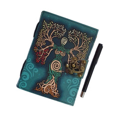 Genuine Leather Diary | Vintage Handmade Leather Journal | Premium Antique String Closure | 200 Handmade Deckle Edge Antique Pages -1