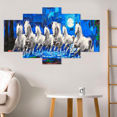 Set of Five MDF Framed 3D Wall Painting for Home Decoration, Big Size Painting for Living Room, Bedroom (17x30 inches)WE 1