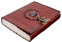 Leather Journal Diary with Premium Antique String Closure vintage Journal handmade 200 pages white unruled|travel Diary|personal journal -9