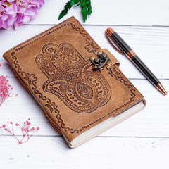 Leather Journal Diary with Premium Antique String Closure vintage Journal handmade 200 pages white unruled|travel Diary|personal journal -9