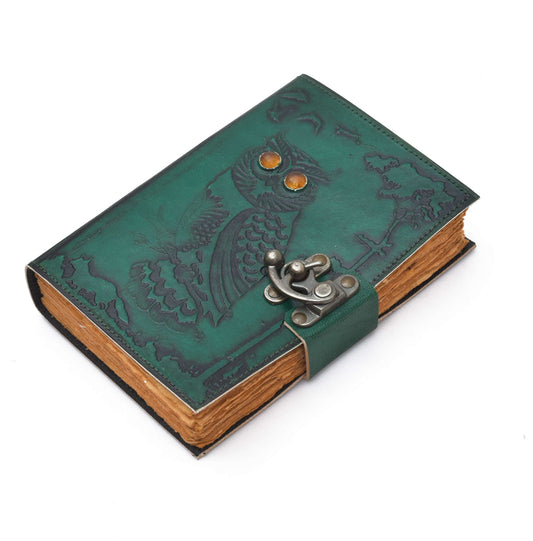 Genuine Leather Diary | Vintage Handmade Leather Journal | Premium Antique String Closure | 200 Handmade Deckle Edge Antique Pages -1