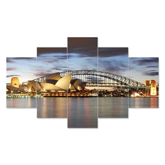 Set of Five MDF Framed 3D Wall Painting for Home Decoration, Big Size Painting for Living Room, Bedroom (24x50 inches)DR 48